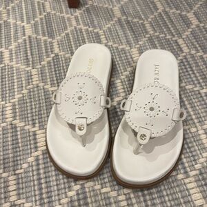 Jack rogers white sandals